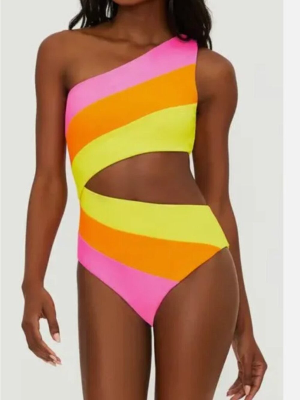 BEACH RIOT SOLEIL COLORBLOCK JOYCE STRIPE ONE NEW